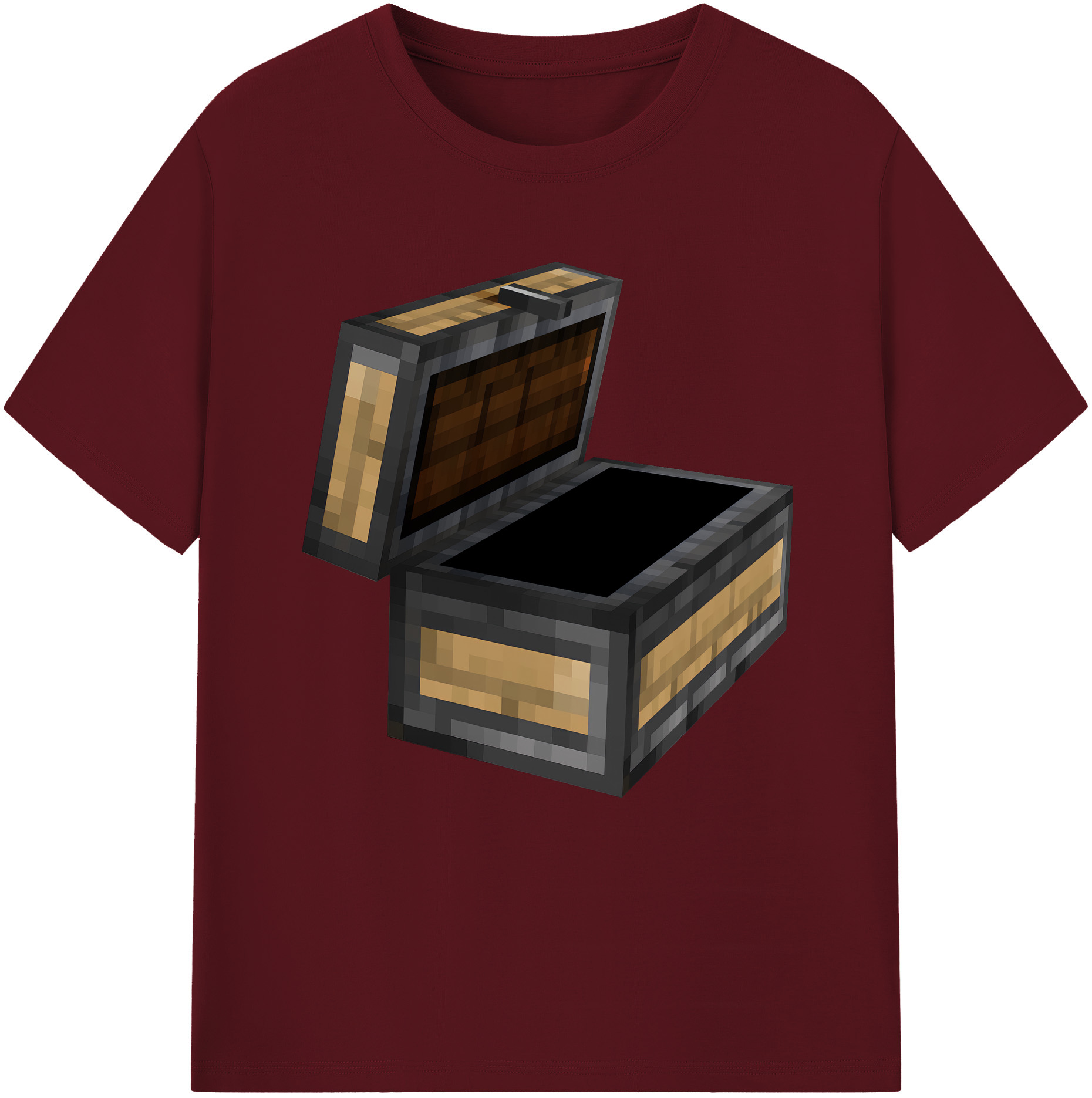 （画像用） マインクラフト ブロックの世界 Minecraft MC Block world 綿100％半袖Tシャツ（フロントプリント）